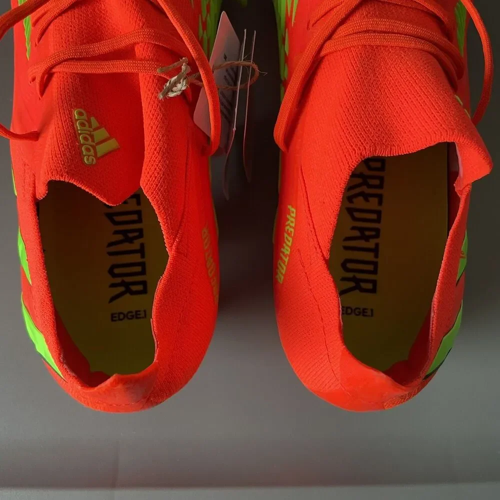 Adidas Predator Edge.1 SG Soccer Cleats Solar Red Orange GW1010 Men's Size 10
